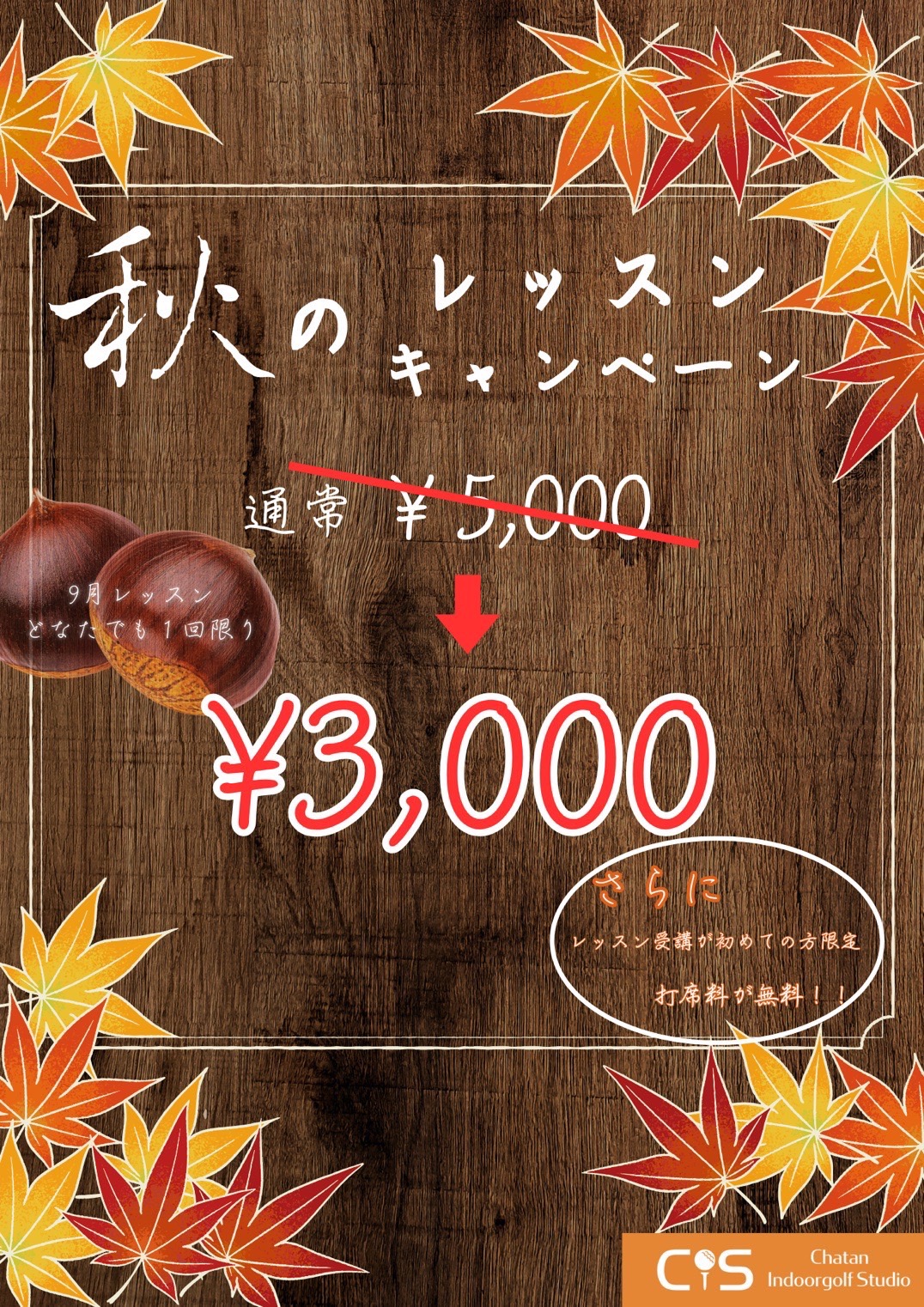 秋のレッスンキャンペーン
